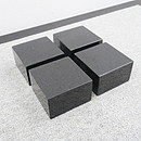 【Aランク】メーカー不明 黒御影石 インシュレーター 4個セット @53630