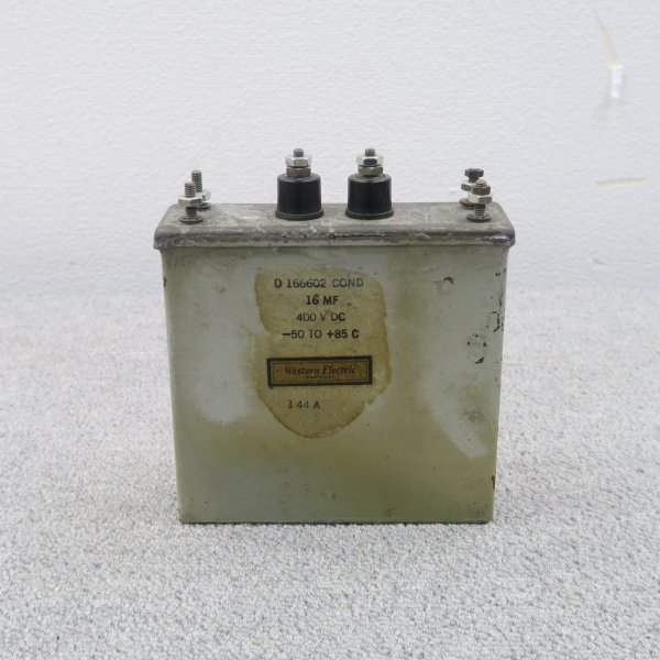 【現状】Western Electric D166602 16MF 400VDC コンデンサー ウエスタンエレクトリック @60454