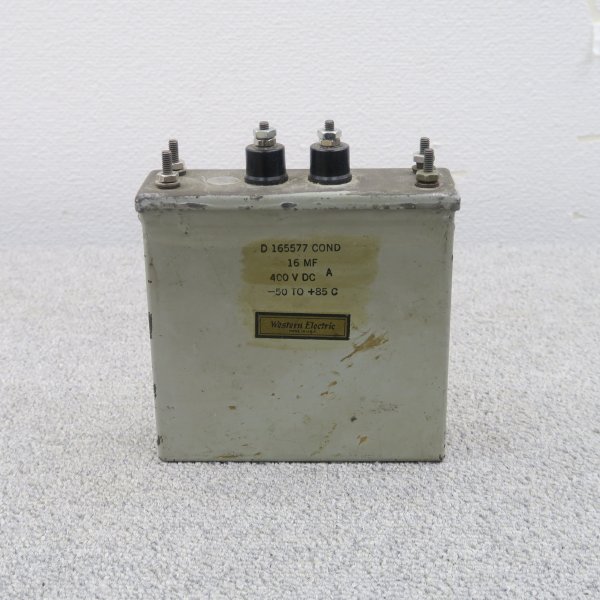 【現状】Western Electric D165577 16MF 400VDC コンデンサー ウエスタンエレクトリック @60456