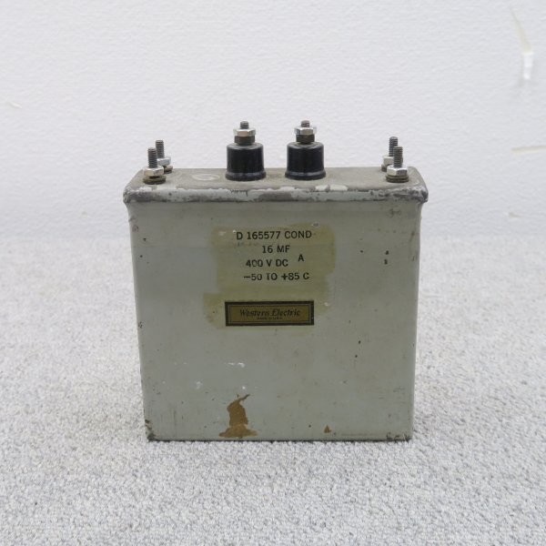 【現状】Western Electric D165577 16MF 400VDC コンデンサー ウエスタンエレクトリック @60457