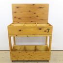 【Bランク】木製 レコードラック キャスター付 12インチ 店頭展示 @58883