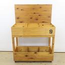 【Bランク】木製 レコードラック キャスター付 12インチ 店頭展示 @58885