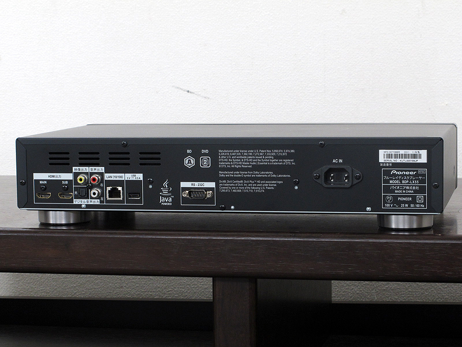 Pioneer BDP-LX55 BDプレーヤー 2011年製 元箱付 @23024 / 中古