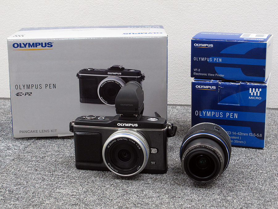 OLYMPUS PEN E-P2 レンズキット 別売レンズ VF-2付 @23302 / 中古