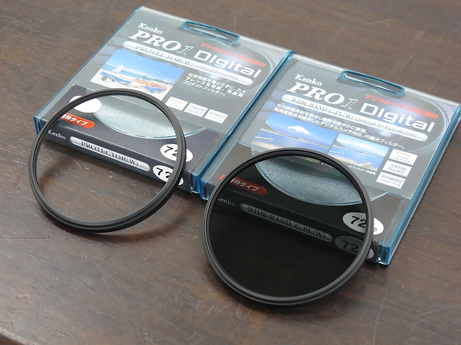 ケンコー Kenko 72mm 円偏光&保護フィルター 2枚セット