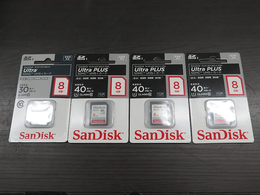 SanDisk Ultra PLUS他 8GB SDカード 4枚セット