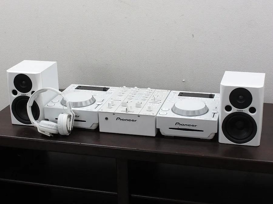 Pioneer CDJ-350+DJM-350+FostexPM0.4n DJミキサーセット