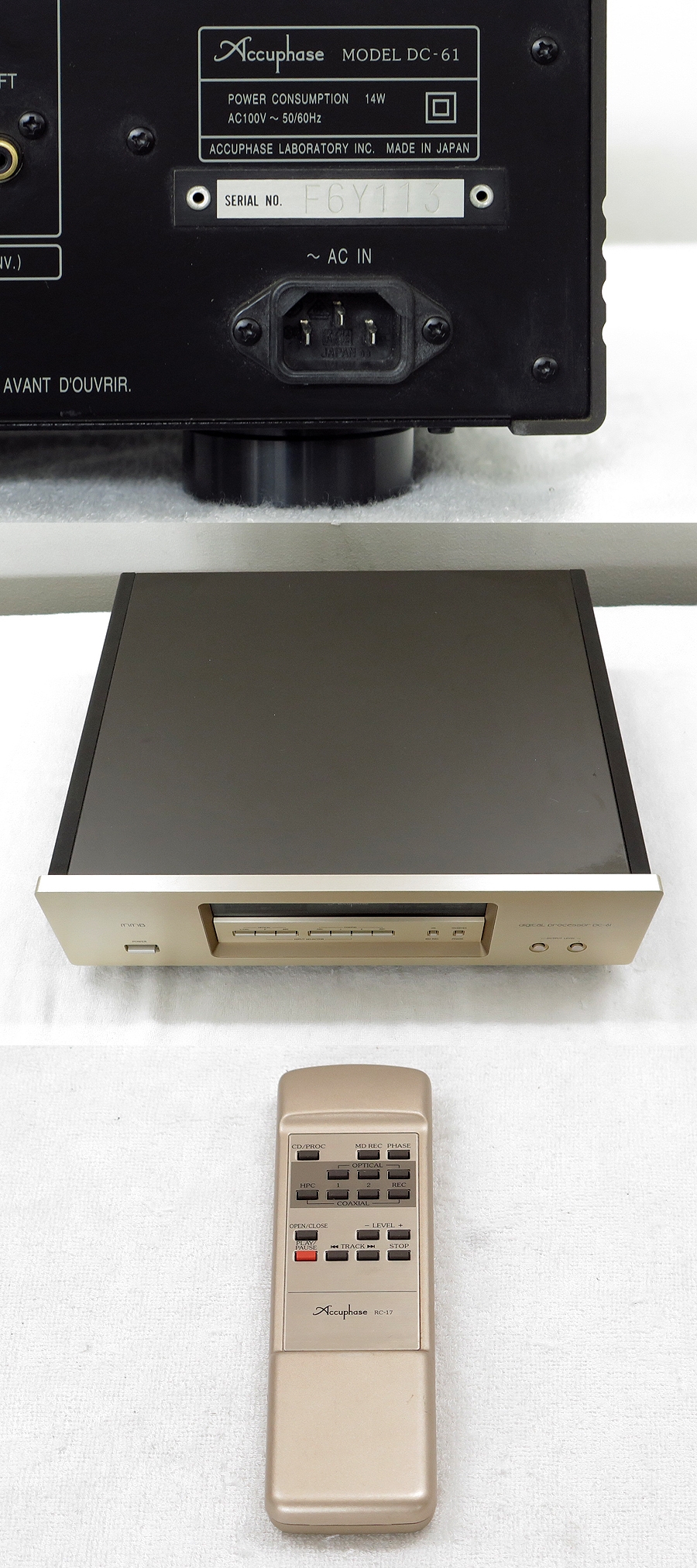 中古 Accuphase DC-61 D/Aコンバーター アキュフェーズ オーディオ 音響機材 N4165804 アキュフェーズ Accuphase DC-61 D⁄Aコンバーター @26331 ⁄ 中古