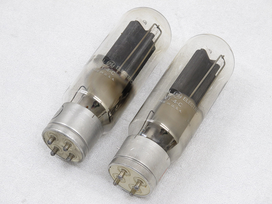 【ジャンク品】GE VT-4-C 真空管 2本セット ゼネラルエレクトリック GE VT-4-C (2本) 真空管 @27179 / 中古