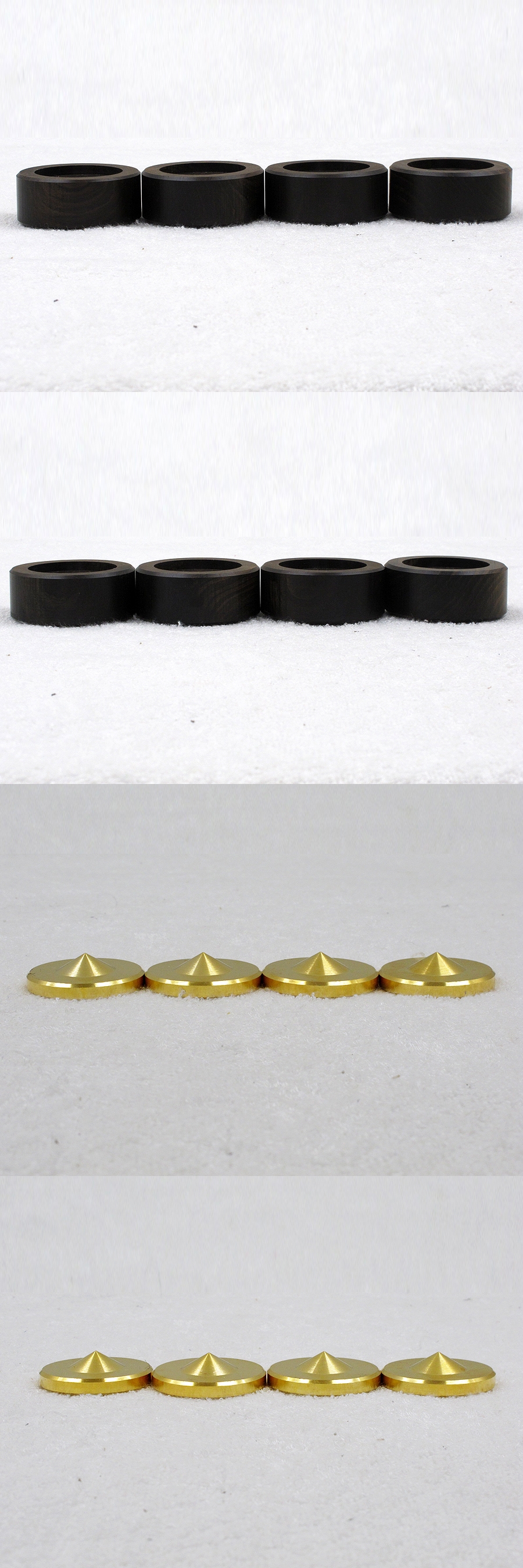 山本音響工芸 PB-4-2 黒檀+砲金ベース インシュレーター @27846 / 中古