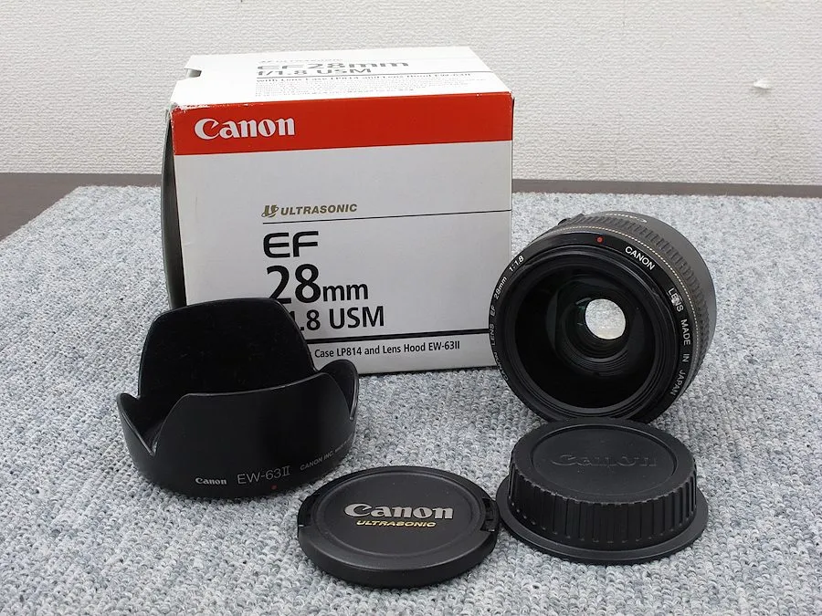 キヤノン Canon EF28mm F1.8 USM カメラレンズ 元箱付
