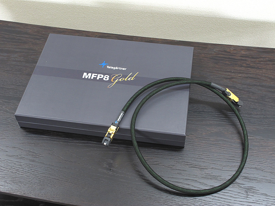 美品】 Telegrtner MFP8 GOLD (1.0m) LANケーブル @29555 / 中古