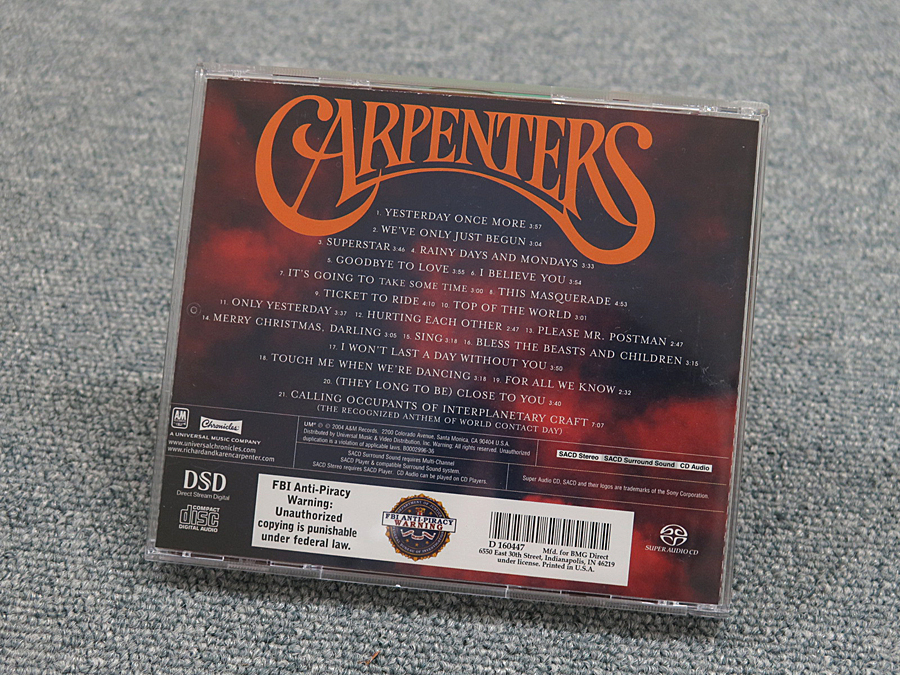 カーペンターズ Carpenters / Singles 1969-1981 SACD @29934 / 中古