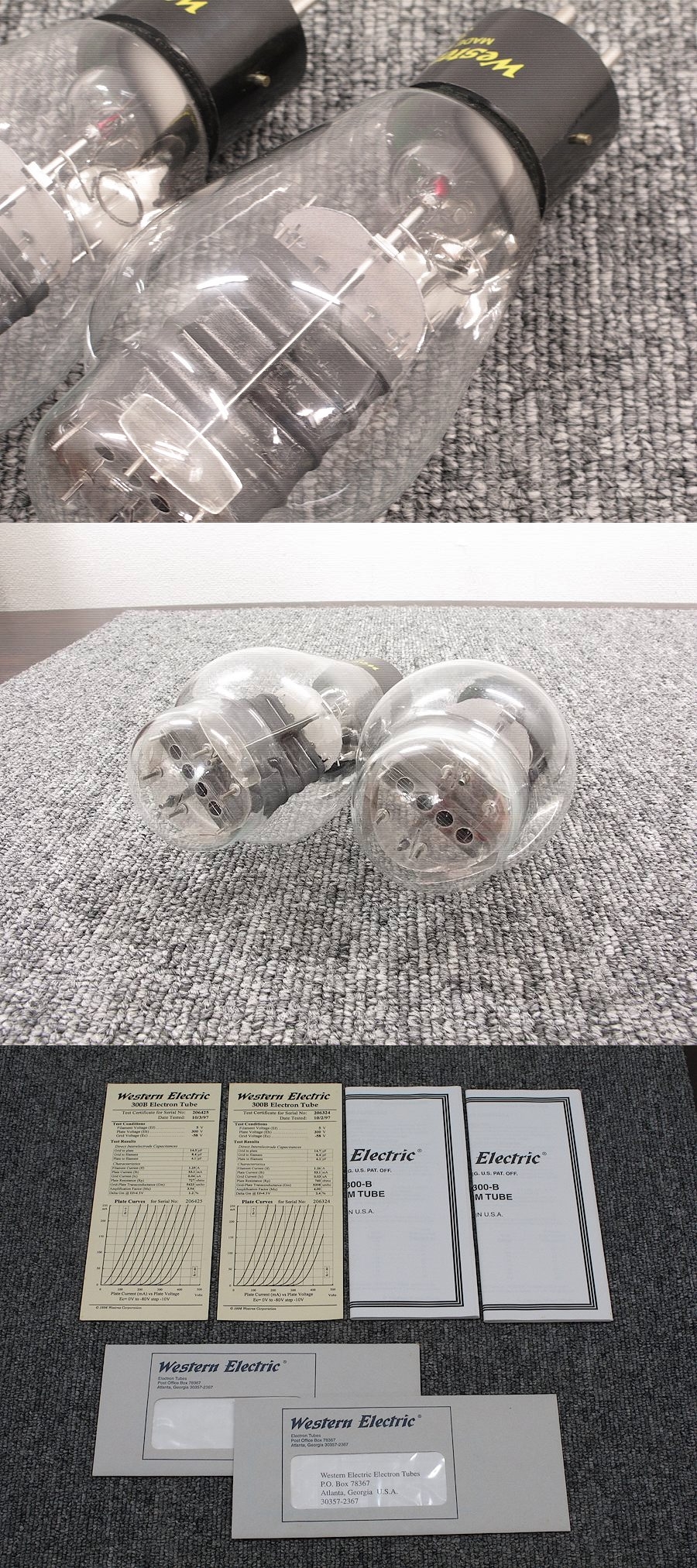 Western Electric 300B 1997年ペア 真空管 元箱付 @31235 / 中古