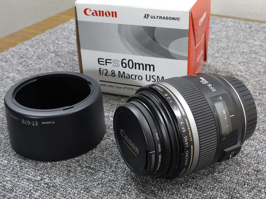 キヤノン Canon EF-S60mm F2.8 マクロ USM カメラレンズ @31256｜中古