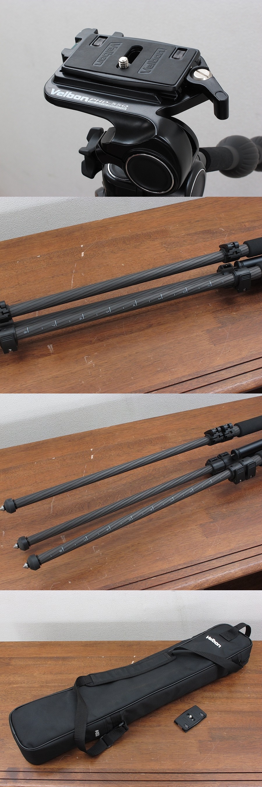 ベルボン Velbon GEO E535M 三脚 雲台PHD-55Q付 @31694 / 中古