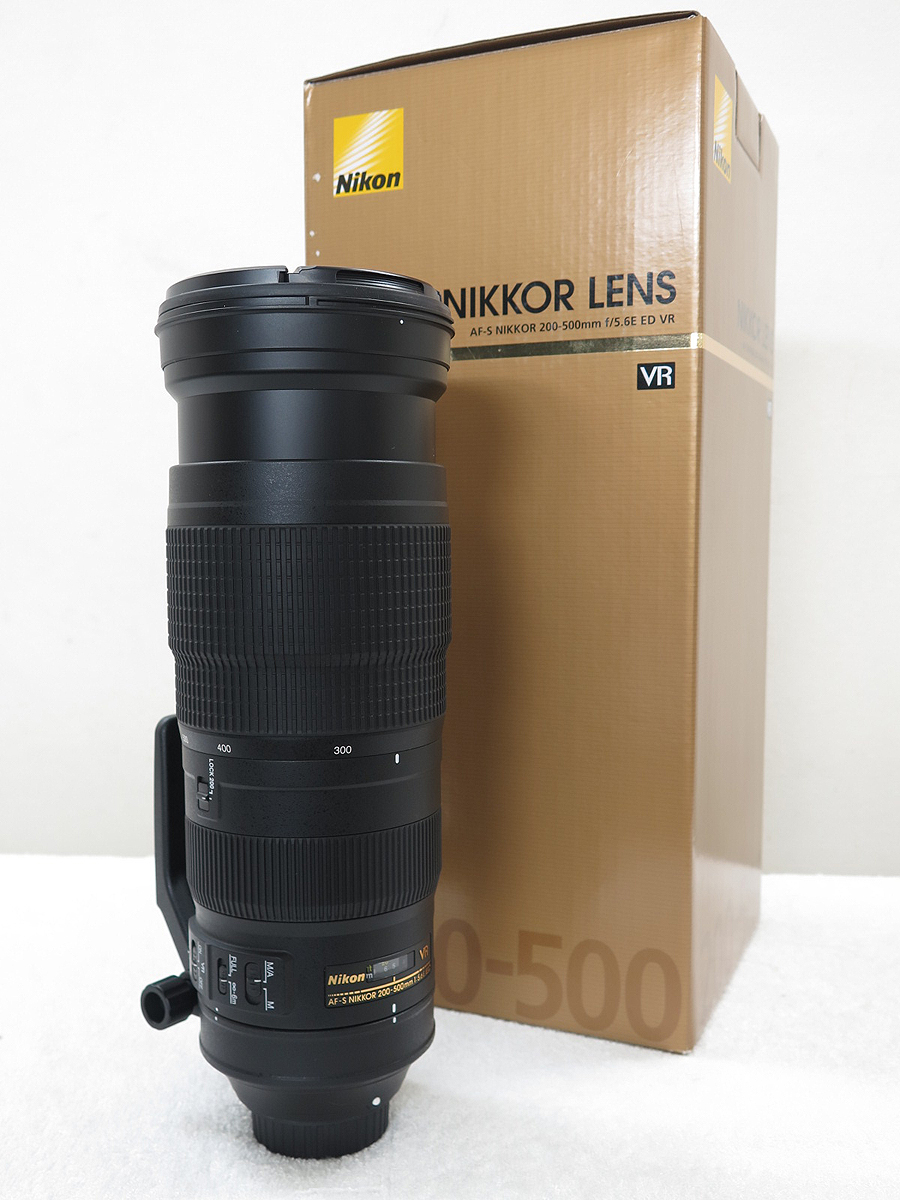 NIKON AF-S NIKKOR 200-500mm f/5.6E ED VR レンズ 元箱 @32537 / 中古