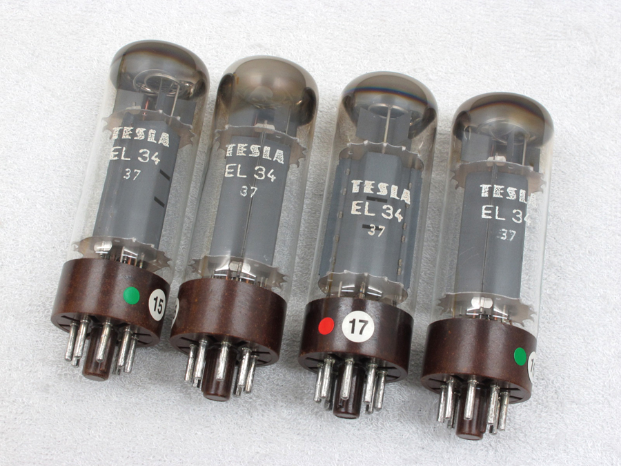 TESLA EL34 マッチドクワッド 測定済手持ちの測定器O - アンプ