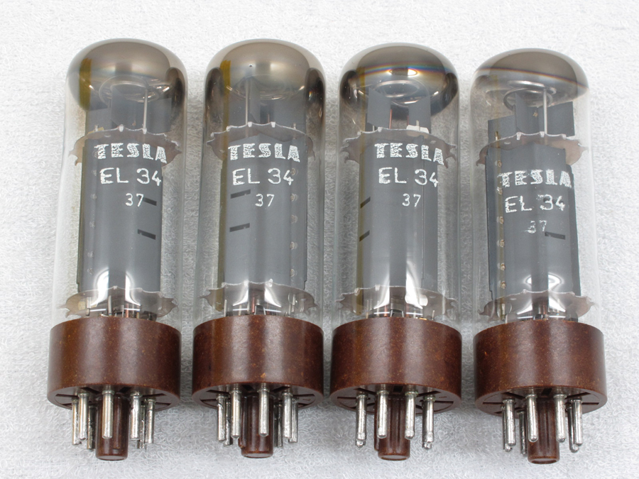 テスラ TESLA EL34 (4本) 真空管 出力管 @33409 / 中古
