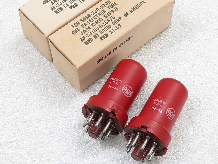 RCA 5693 (2本) 6SJ7高信頼管 真空管