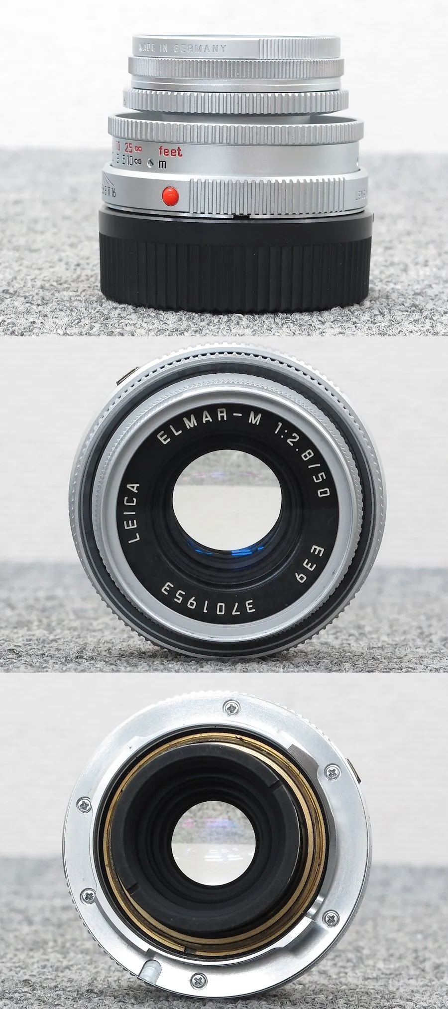 ライカ LEICA ELMAR-M F2.8 50mm E39 カメラレンズ @37941｜中古