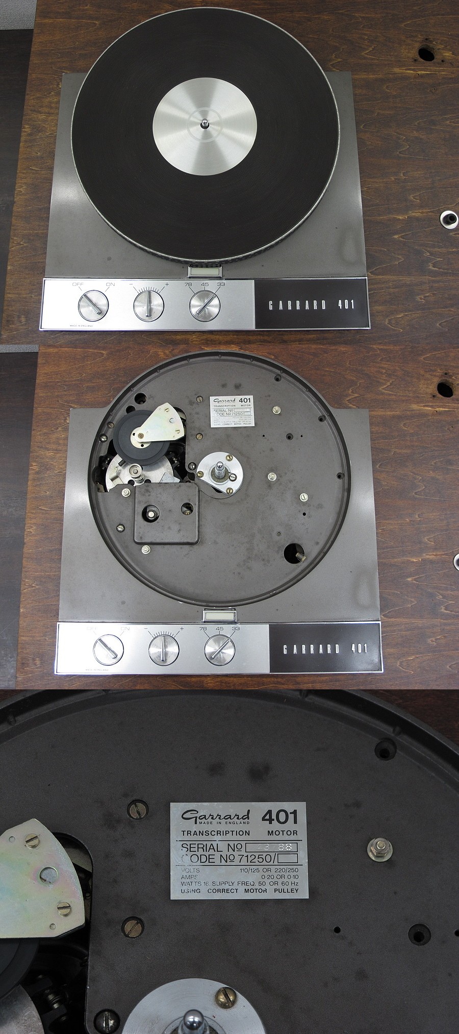 ガラード GARRARD 401 ターンテーブル キャビネット付き @37816 / 中古オーディオ買取、販売、通販のショップアフロオーディオ横浜