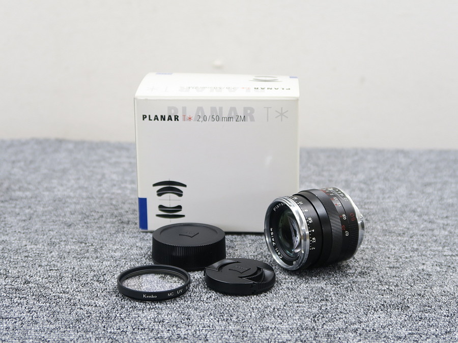Carl Zeiss Planar T* 50mm F2 ZM カメラレンズ 元箱付 @38716