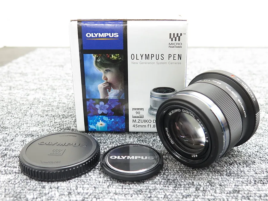 OLYMPUS M.ZUIKO DIGITAL 45mm F1.8 カメラレンズ 元箱付