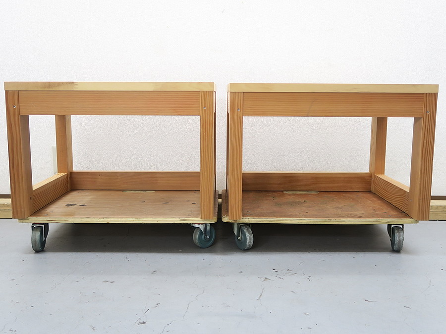 自作 木製スタンド スピーカースタンド ペア @39647