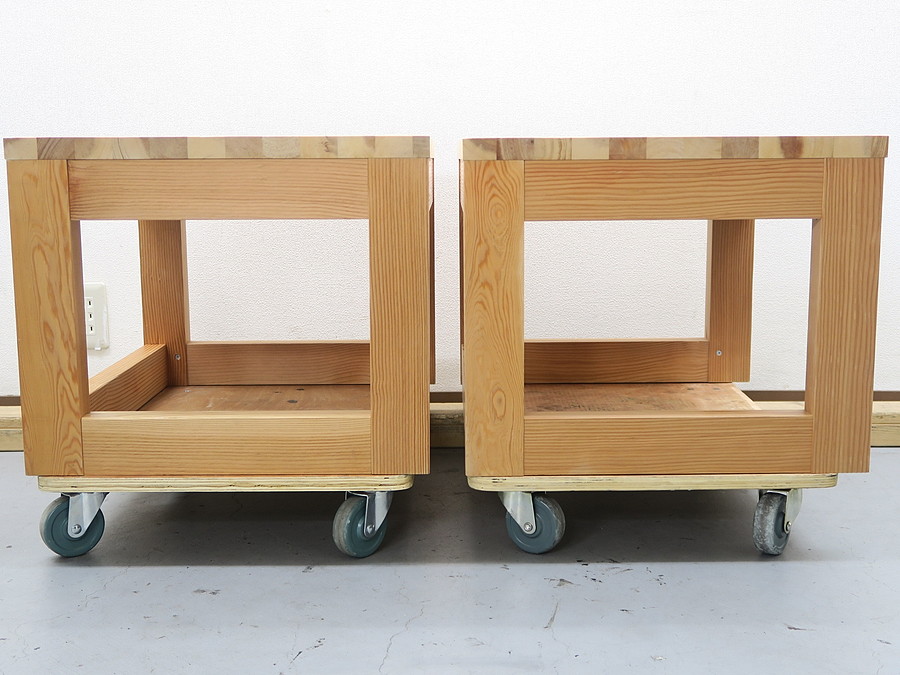 自作 木製スタンド スピーカースタンド ペア @39647