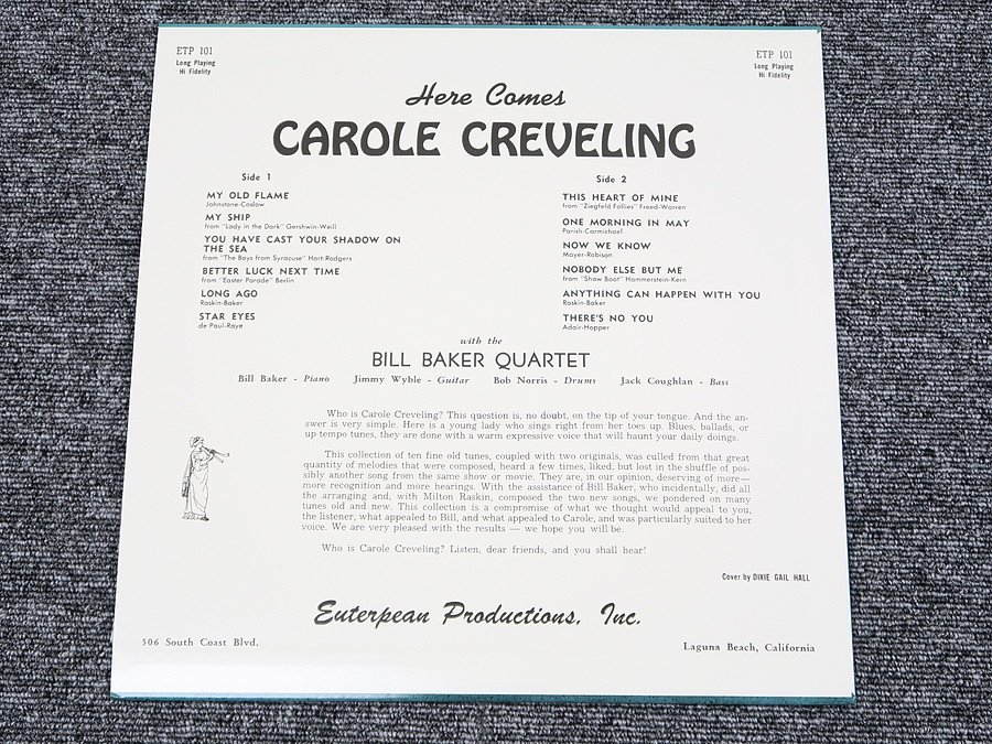 HERE COMES CAROL CREVELING VOL.1 ジャズレコード LP @39715