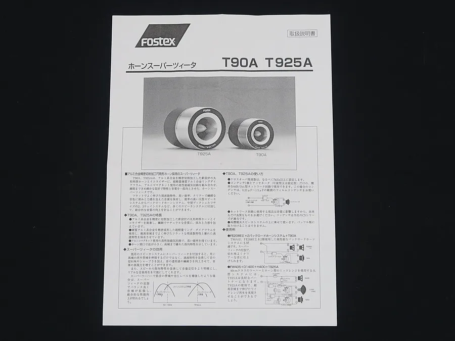 フォステクス FOSTEX T90A 台座付 トゥイーター ペア @39795｜中古