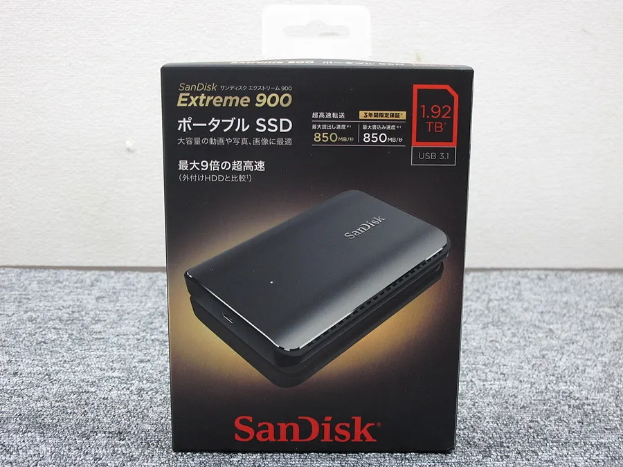 新品 SanDisk Extreme900 ポータブルSSD 1.92TB USB3.1