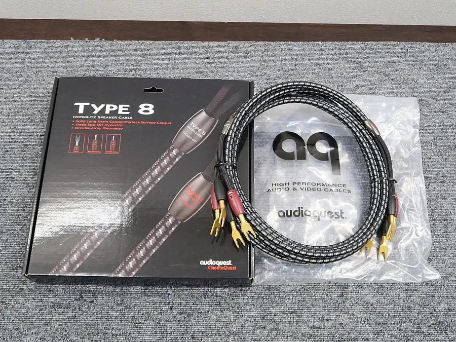 オーディオクエストAudioQuest Type8 2m YラグSPケーブル