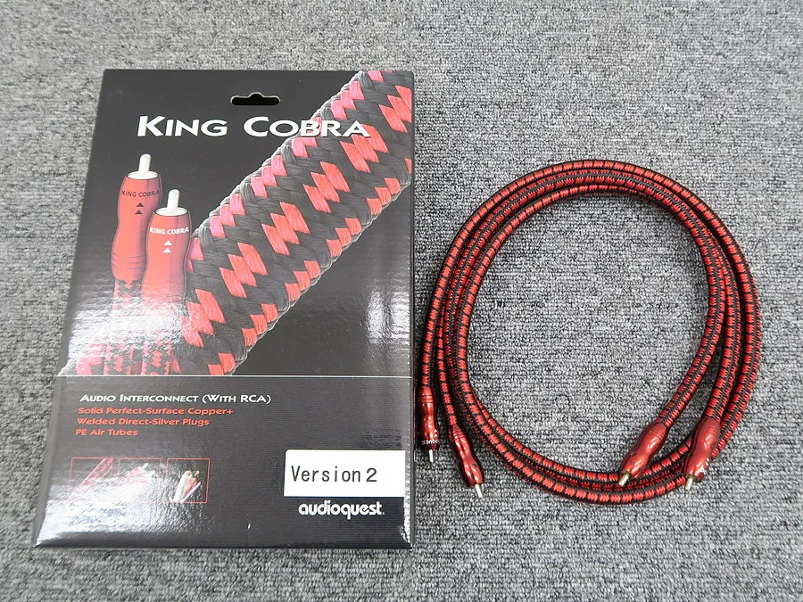 AudioQuest King Cobra ver.2 (1.0m) RCAケーブル 元箱付