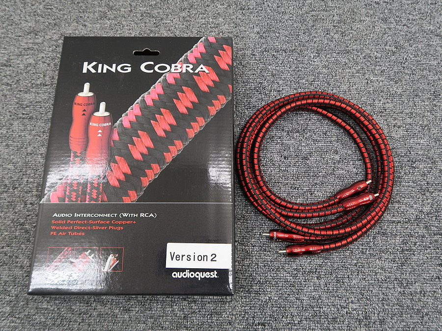 AudioQuest King Cobra ver.2 (1.0m) RCAケーブル 元箱付 @42092 