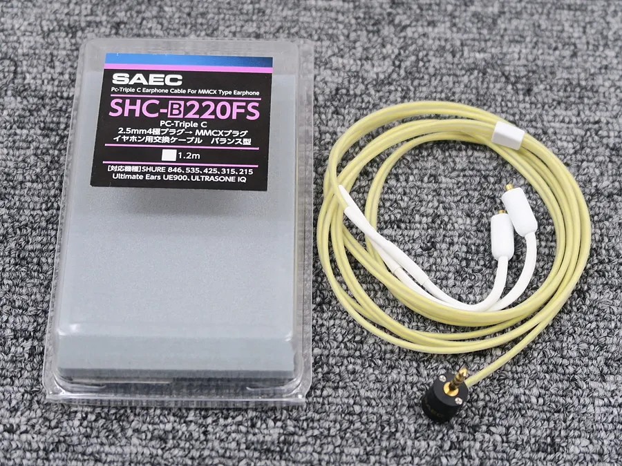 サエク SAEC SHC-B220FS イヤホン交換ケーブル 1.2m MMCX型 元箱付