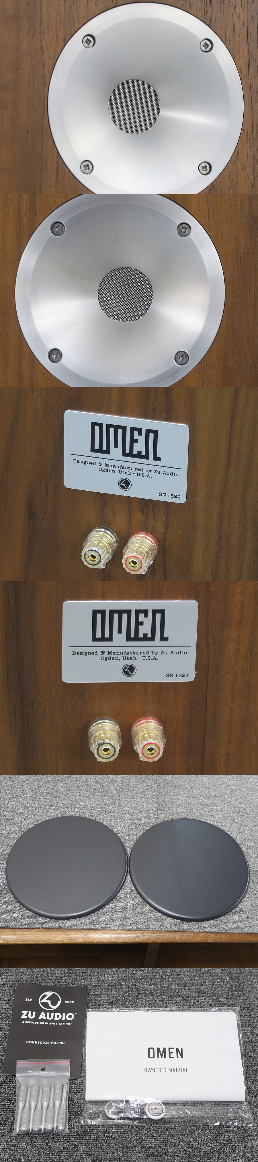 オリジナルSRスピーカー40kg/台　ペア ズーオーディオ Zu Audio Omen Standard (Honey Walnut) スピーカー