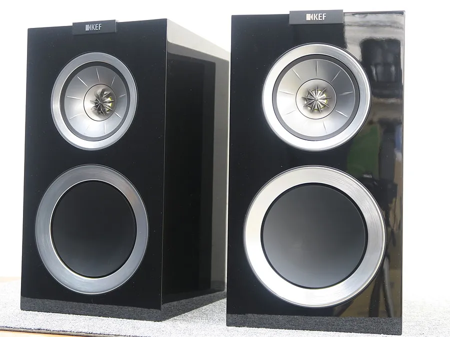 KEF R300 ピアノブラック スピーカー ペア