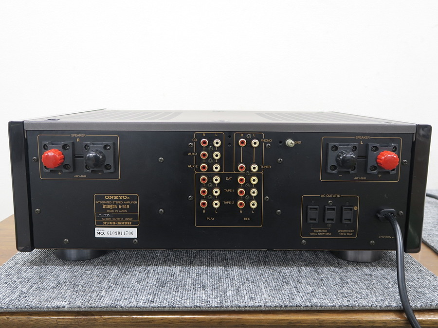 【ジャンク品】ONKYO アンプ　A-919 プリメインアンプ ジャンク品】ONKYO アンプ A-919 プリメインアンプ Yahoo