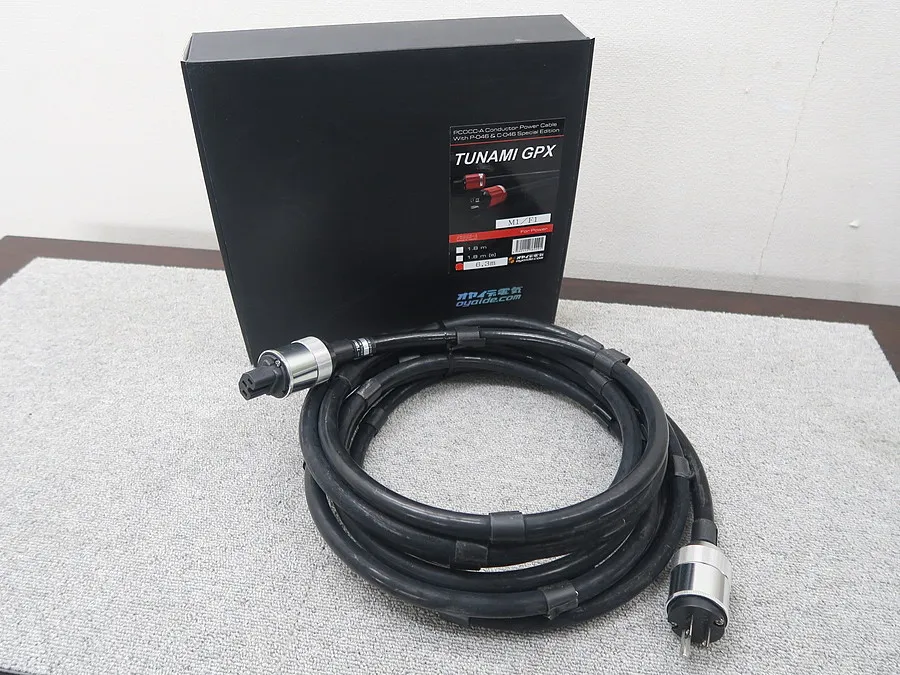 オヤイデ OYAIDE TUNAMI　GPX 6.3m 電源ケーブル 元箱付