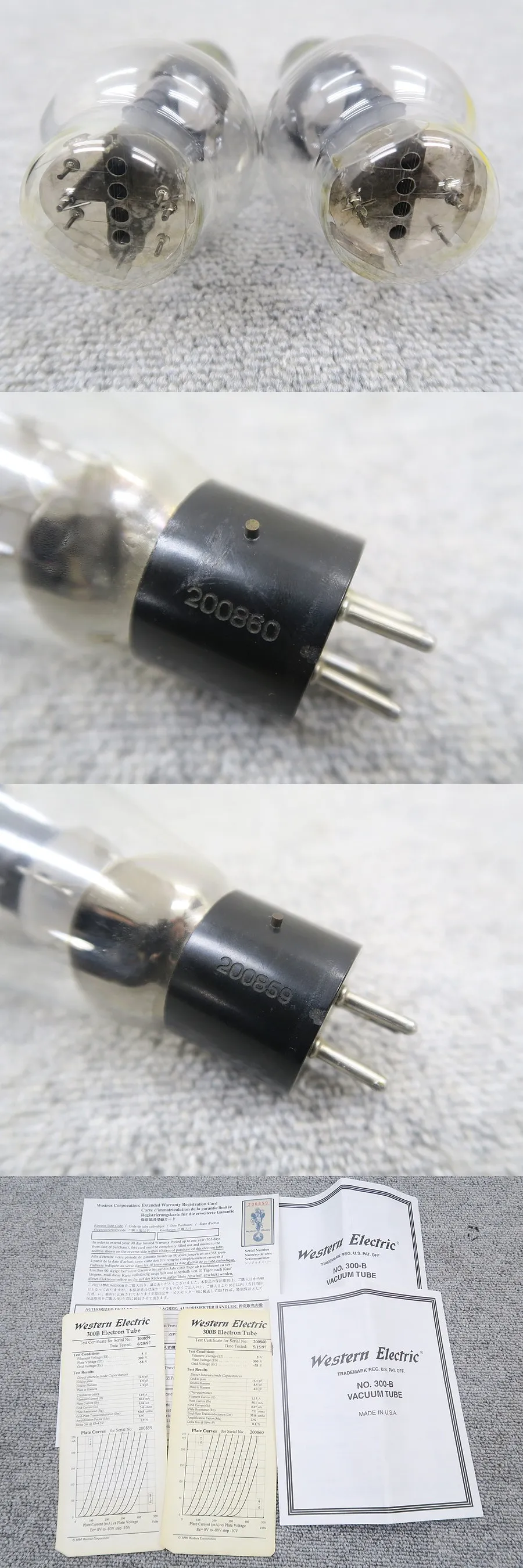 ウエスタンエレクトリック Western Electric 300B(95年ペア) 真空管 元
