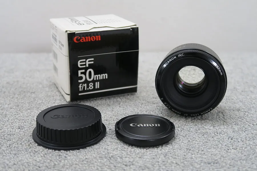 キヤノン Canon EF50mm F1.8 Ⅱ カメラレンズ 元箱付