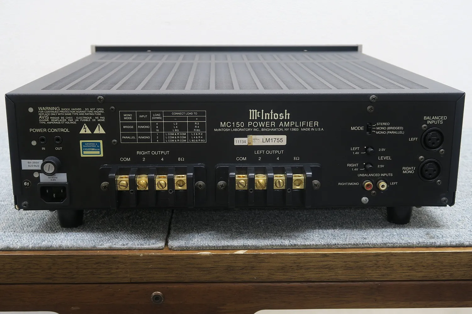 マッキントッシュ Mcintosh MC150 パワーアンプ @48146|中古 マッキントッシュ Mcintosh MC150 パワーアンプ @48146|中古
