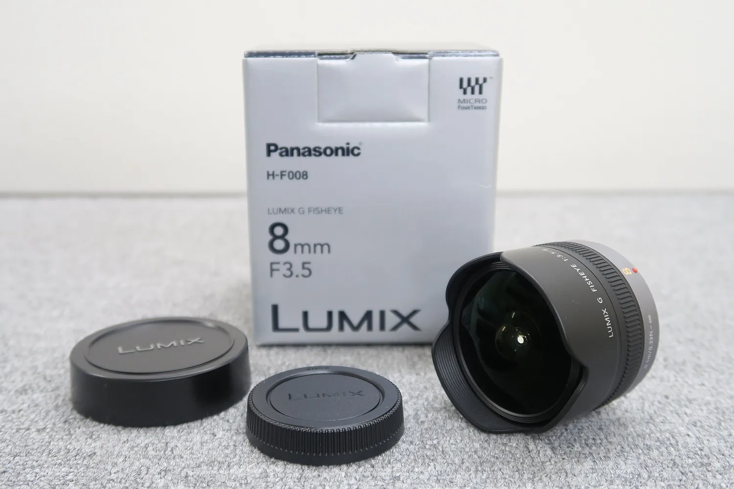 パナソニック Panasonic H-F008 LUMIX G FISHEYE 8mm/F3.5 レンズ 元箱付