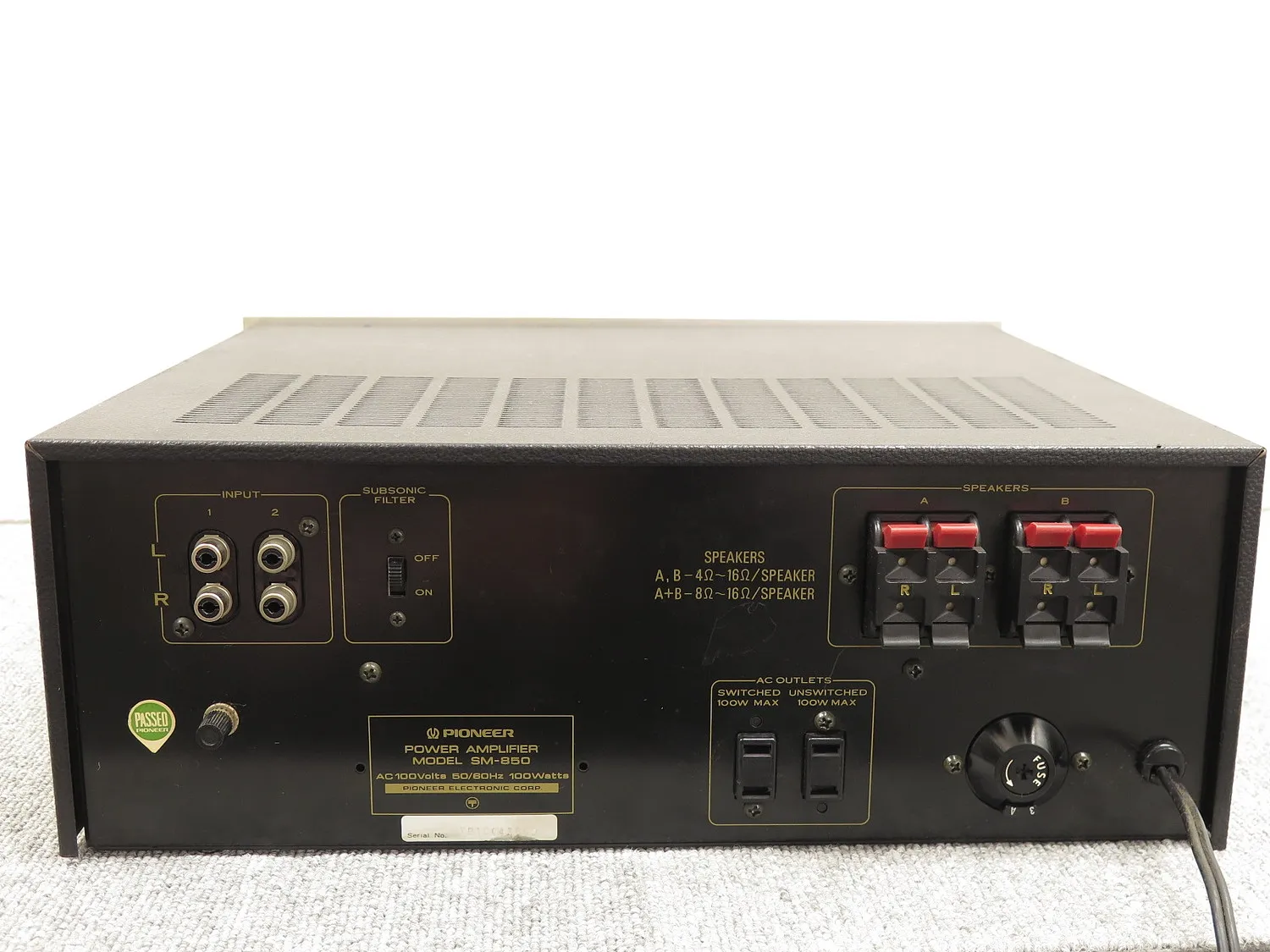 パイオニア Pioneer SM-850 パワーアンプ @49534｜中古オーディオ販売