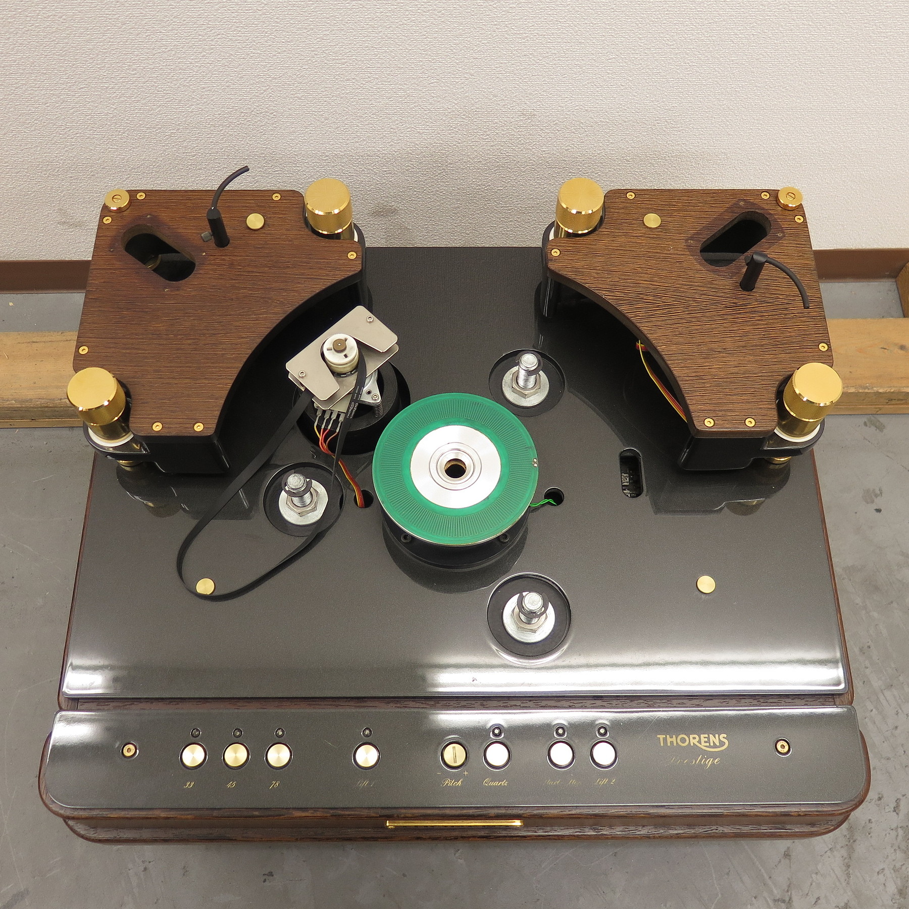 星2000over黄色レスメ、アルマイトメーターあり。ドレコン済み Aランク】トーレンス THORENS Prestige ターンテーブル アームレス