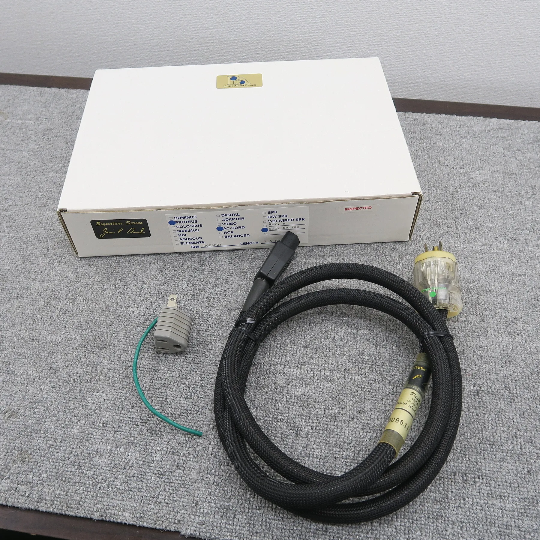 パッド PAD Proteus REV.B 1.5m 電源ケーブル 【元箱】