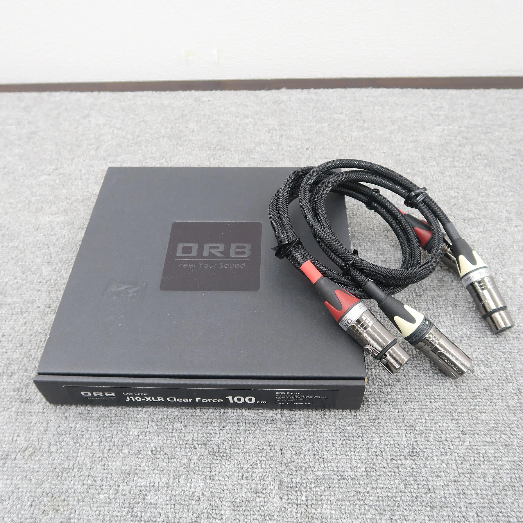オーブ ORB J10-XLR Clear Force 1.0m XLRケーブルペア【元箱】