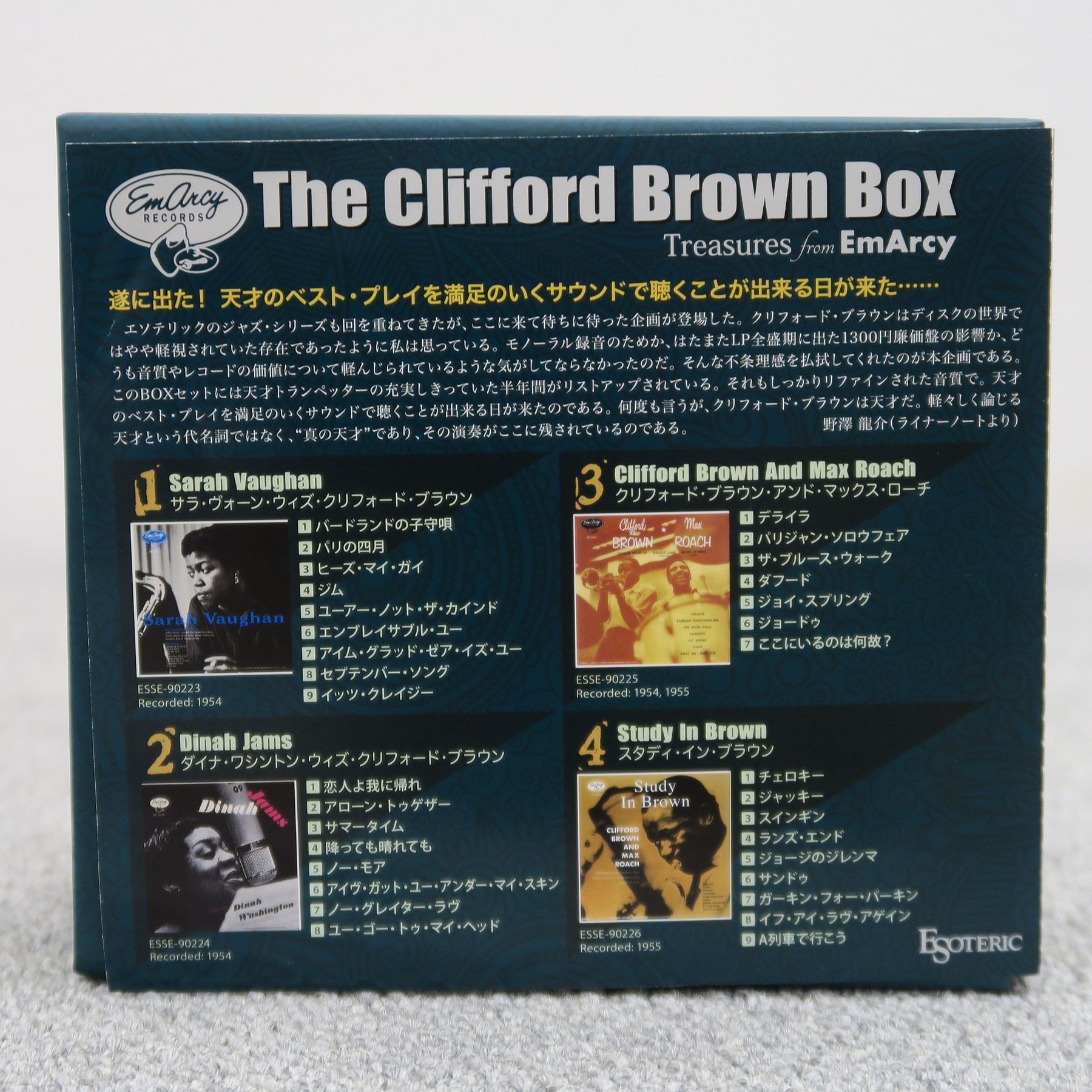 Sランク】ESOTERIC SACD4枚組 Clifford Brown Box ESSE-90223/6 @51897 